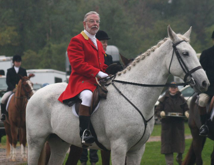 J. Harris Anderson in foxhunting attire on his horse